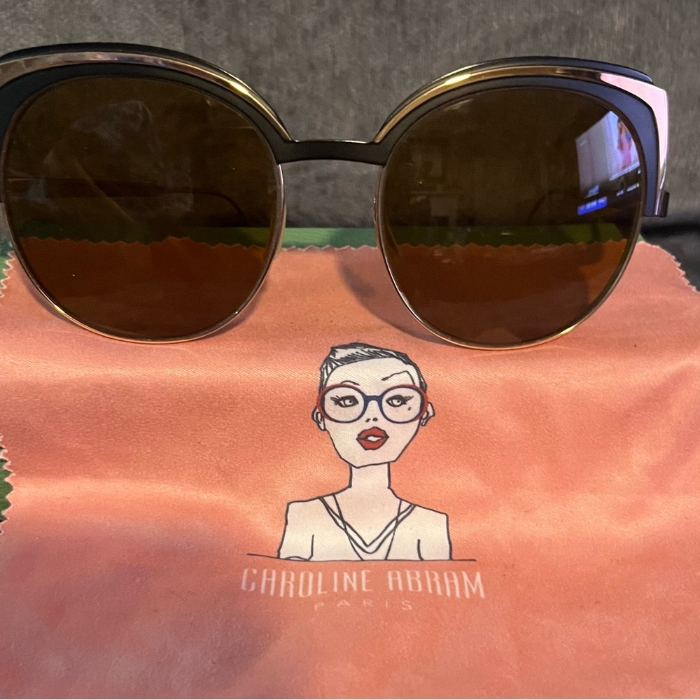 Caroline Abram Paris Women's Sunglasses - Black and Gold with RX lenses